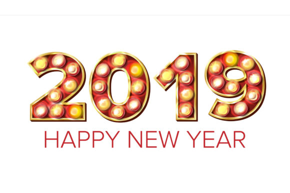 2019 Happy New Year Vector Background Tips