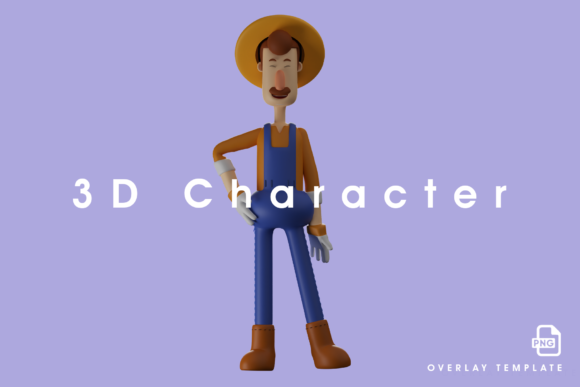 3D Farmer with Funny Expression: A Versatile Asset