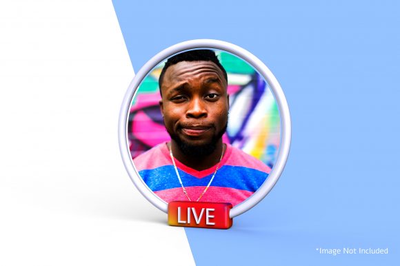 3D Instagram Live Icon Mockup Trends