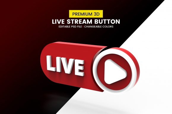 3D Live Button PSD: A Display Font with Depth
