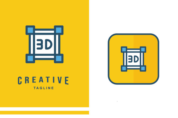 3D Printing Icon - D: A Versatile Symbol for Modern Design