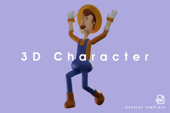 A Warm 3D Farmer with Joyful Expression: A Practical Asset for Digital Storytelling