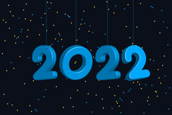 Elevate Designs with New Year 2022 Text Clip Art