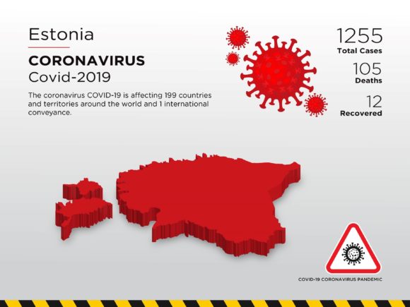 Estonia Affected Country 3D Map Explained