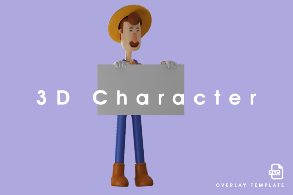 Farmer 3D Cartoon with Blank White Paper: A Visual Tool for Modern Storytelling