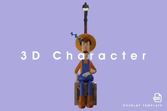 Farmer 3D Illustration Sleep Tightly: A Strategic Visual Asset for Purposeful Communication