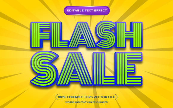 Flash Sale 3D Editable Text Effect