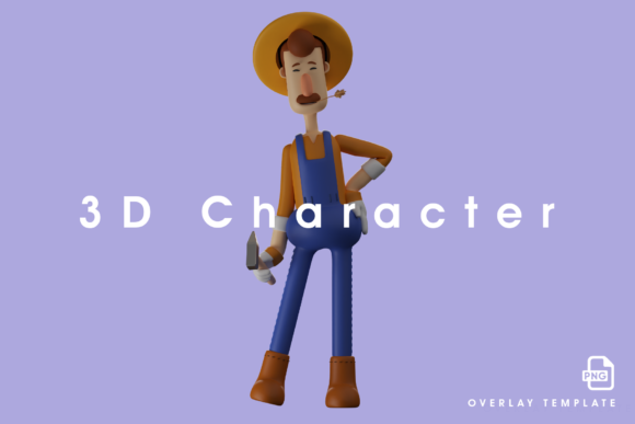 Funny 3D Farmer Cartoon with Cool Poses: Character Design That Works Across Media