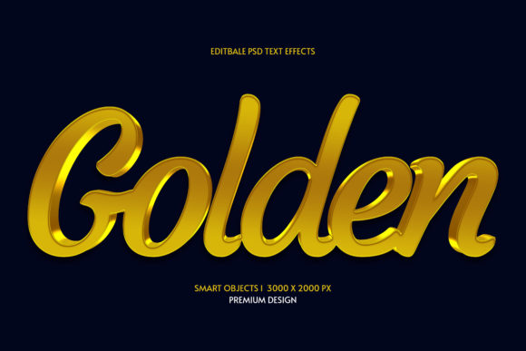 Golden PSD Text Effects Design That Elevate Visual Storytelling