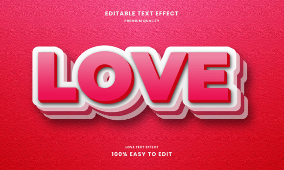 Love Editable 3D Text Effect: A Creative Tool for Modern Design and Emotional Connection