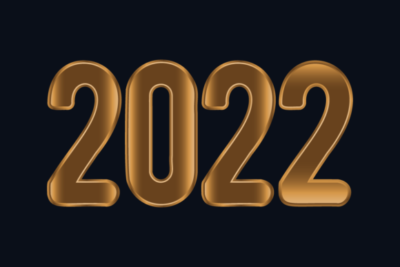 New Year 2022 Golden Text Clip Art – A Design Resource for the Modern Creator