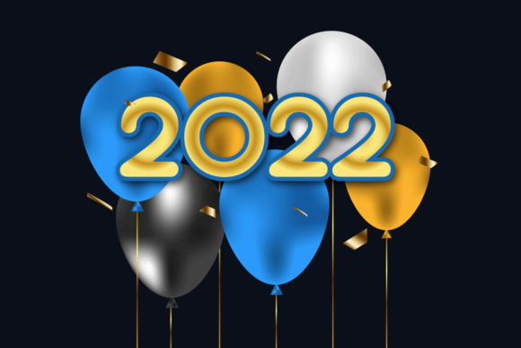 New Year 2022 Golden Text Effect Design: Crafting Visual Impact in a Digital Age