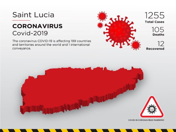 Saint Lucia Affected Country 3D Map Explained
