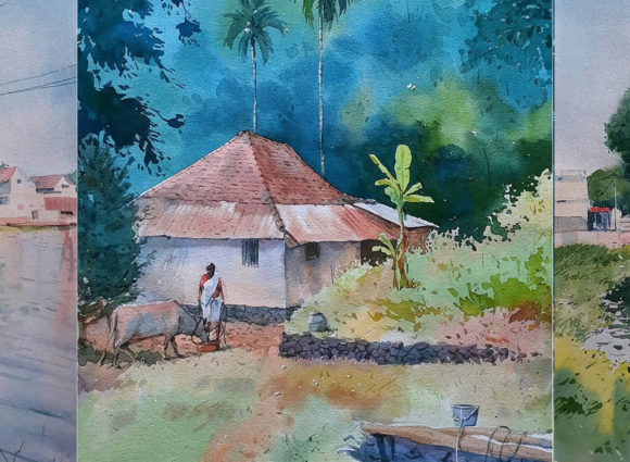 Using Watercolor Hand Drawn Rural Life to Shape Brand Identity and Communication Strategy