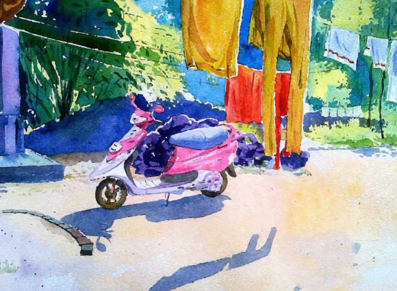 Watercolor Hand Drawn Scooter and Motorcycle Art: A Practical Guide for Enthusiasts and Creators